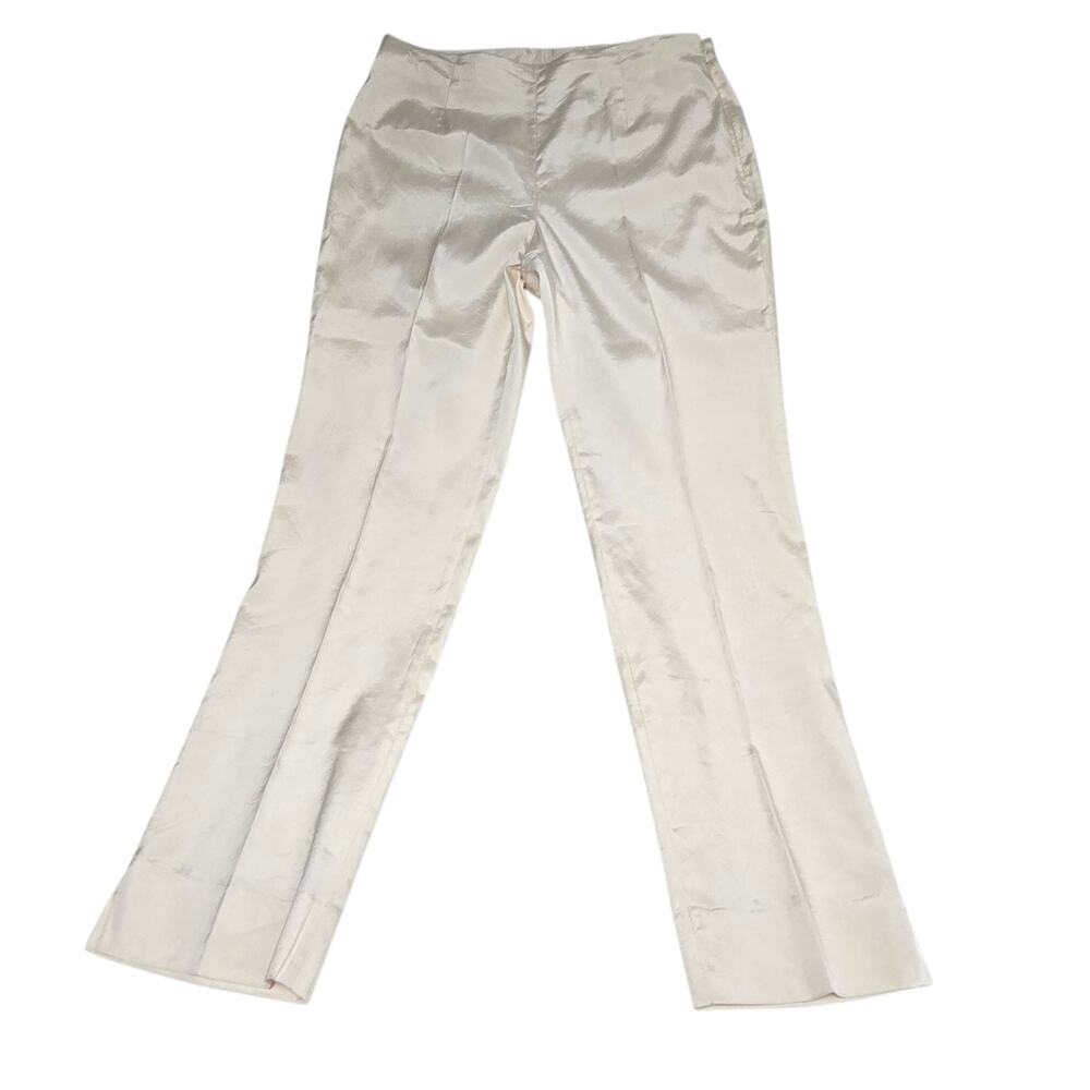 Chico Women's Silk Dress Pants Medium Navajo White